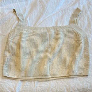 Reformation Cream Knit Top